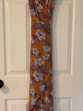 Everly Mustard Floral High-Low Maxi Dress